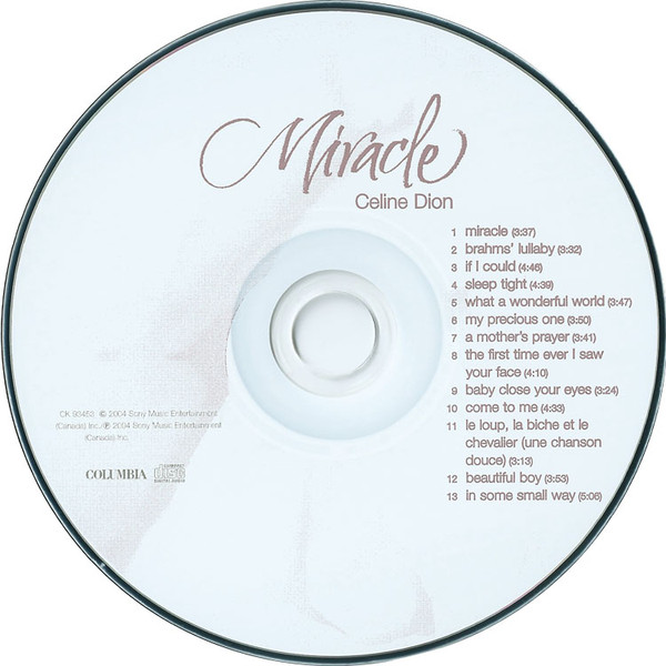 Celine Dion  Miracle; Collectors Edition : CD